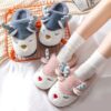 Chaussons en peluche en forme de renne