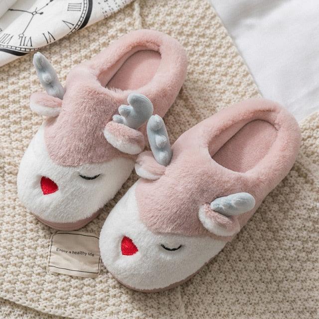 Chaussons en peluche en forme de renne – Image 5