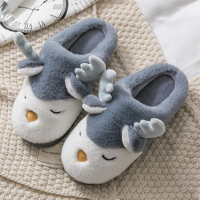 Chaussons en peluche en forme de renne – Image 6