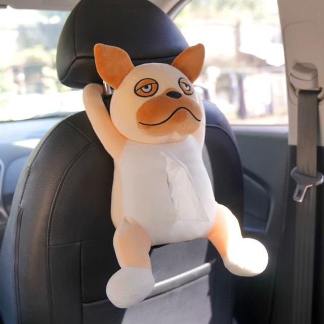 Distributeur de serviettes de voiture suspendu avec animal en peluche – Image 3