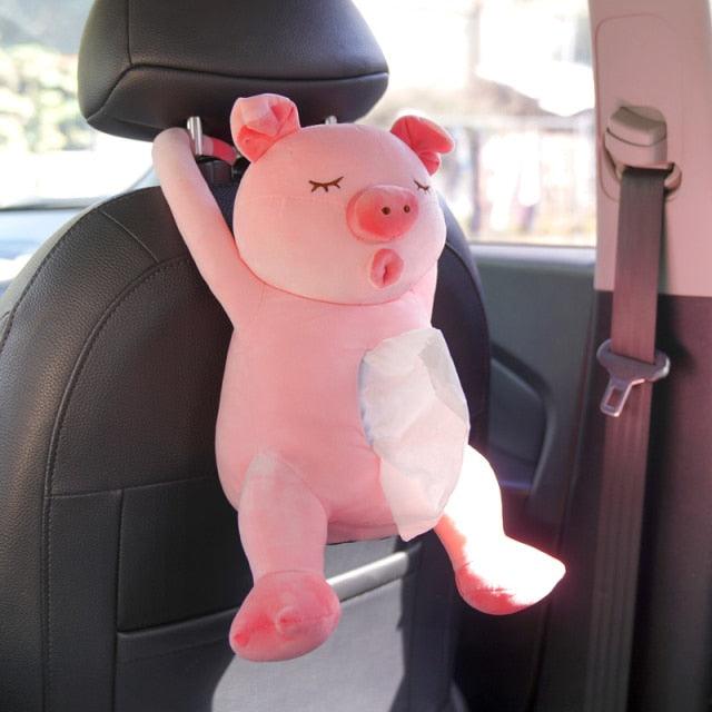 Distributeur de serviettes de voiture suspendu avec animal en peluche – Image 2