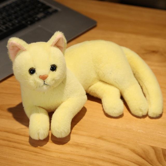 Animaux en peluche en forme de chat couché – Image 3
