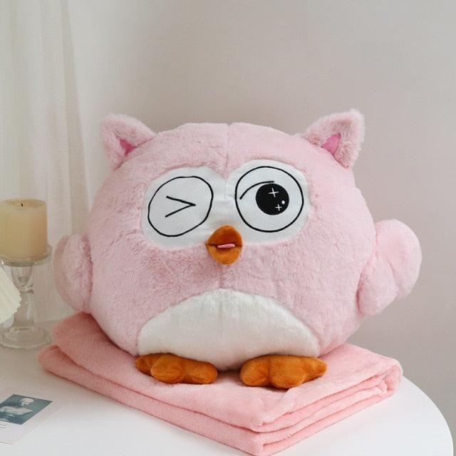 Oreiller Hibou Animal Rembourré Avec Couverture – Image 5