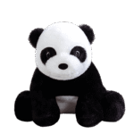 Grand Panda Kawaii assis en peluche