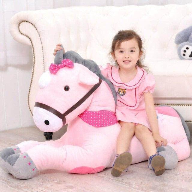 Peluche Licorne géante rose/bleue 50/70CM – Image 2