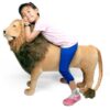 43" / 110 CM Jouet Peluche Lion Géant Dominé
