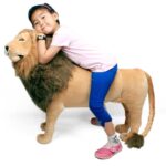 43" / 110 CM Jouet Peluche Lion Géant Dominé