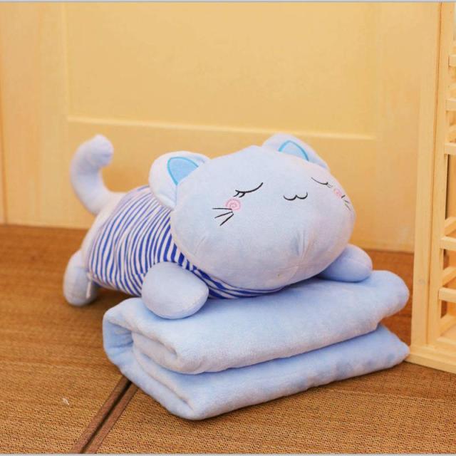 Oreiller en peluche pour chat avec couverture – Image 4