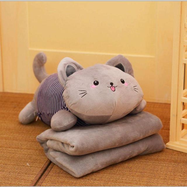 Oreiller en peluche pour chat avec couverture – Image 6