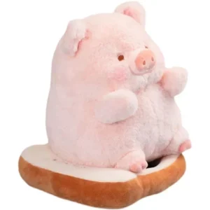 Peluche Kawaii Lulu Pig en forme de pain.