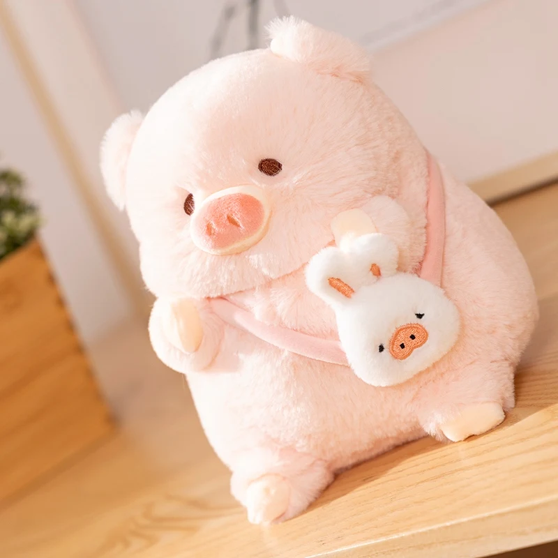 Peluche cochon Kawaii de 30 cm – Cochon allongé, coussin de sommeil. – Image 2