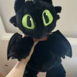 Sac à dos peluche dragon noir style Kawaii/Anime (drôle et mignon)