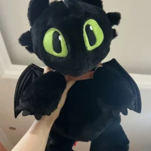 Sac à dos peluche dragon noir style Kawaii/Anime (drôle et mignon)