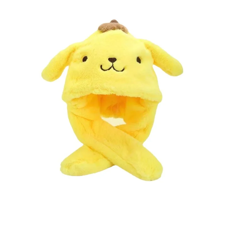 Bonnet en peluche Kuromi à oreilles mobiles