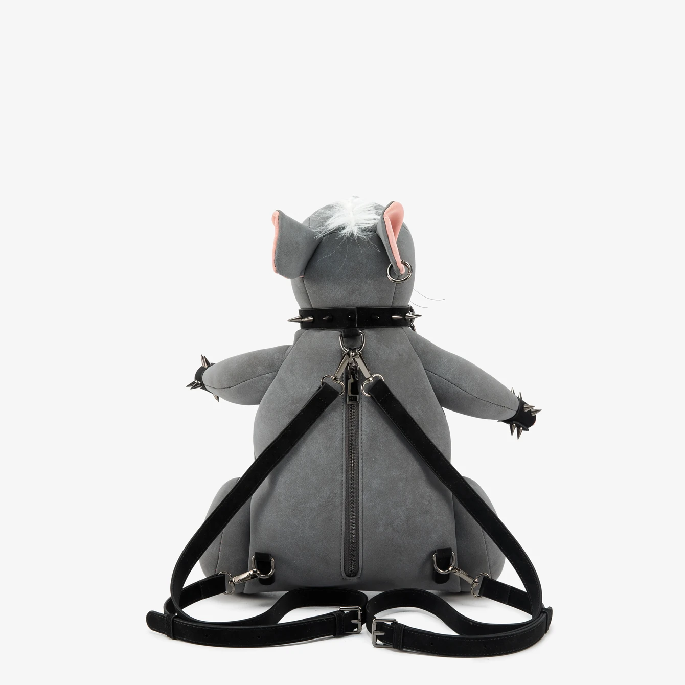 Sac à dos en peluche « Rat » style gothique punk – Image 10