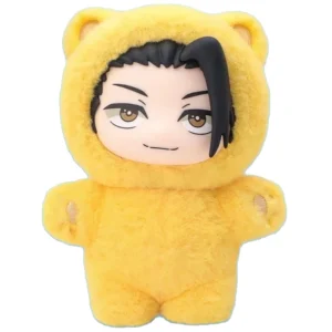 Peluche poupée avec sweat à capuche et oreilles de chat mignonnes