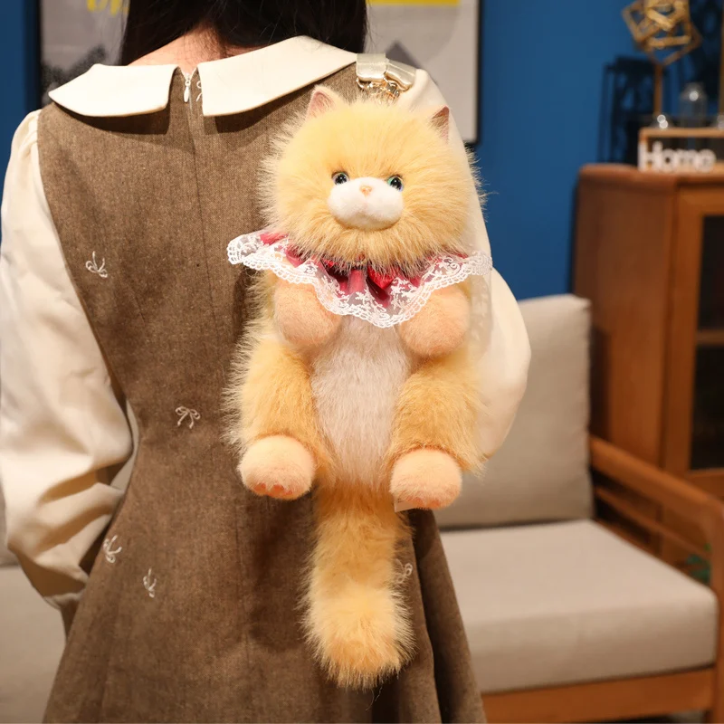 Sac à dos mignon en forme de chat Ragdoll (peluche) – Image 7