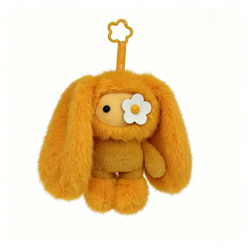 Porte-clés peluche JUJU Bunny – Lapin en peluche aux yeux fleuris – Image 11