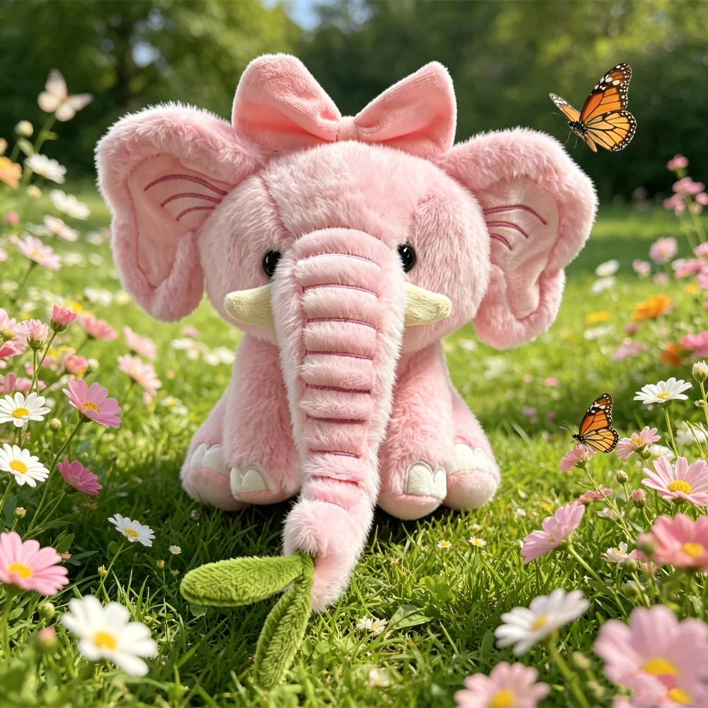 Adorable peluche éléphant gris de 23 cm avec couronne. – Image 6