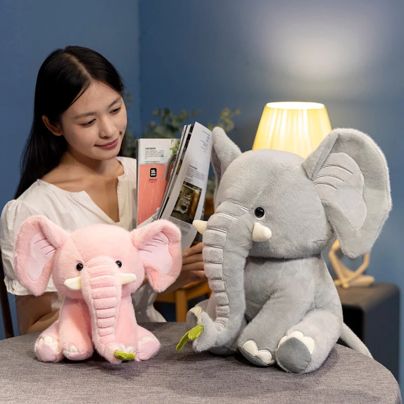 Peluche réaliste de 30 cm (lion, tigre, éléphant, singe, zèbre, girafe ou raton laveur). – Image 7