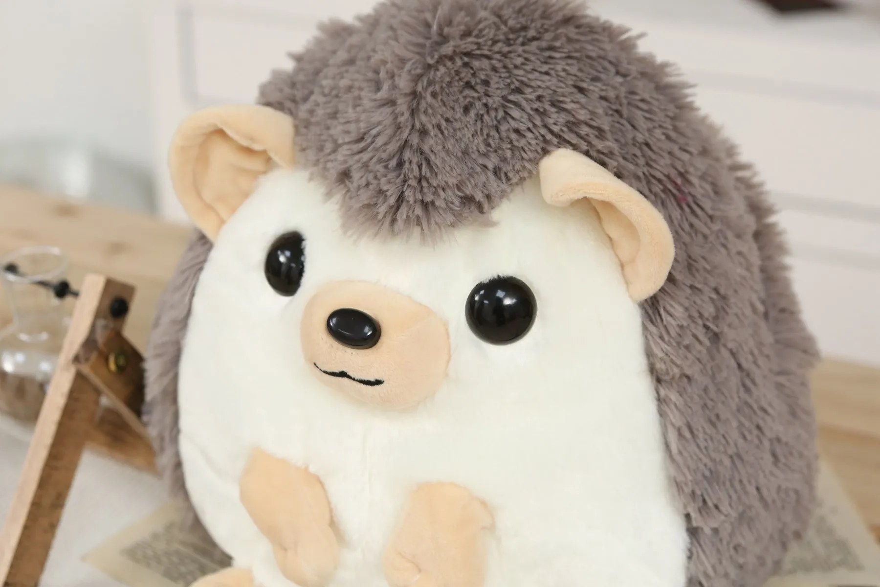 Sac à dos en peluche hérisson, doux et mignon – Sac d'école confortable – Image 4