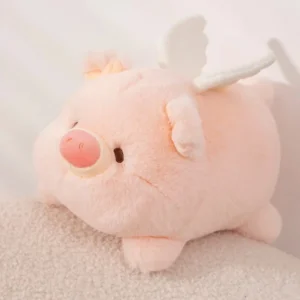 Peluche cochon volant rose de 20 cm – Peluche ailé et tout doux.