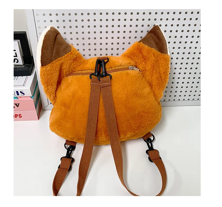 Sac à dos en peluche mignon (renard ou lapin) – Image 6
