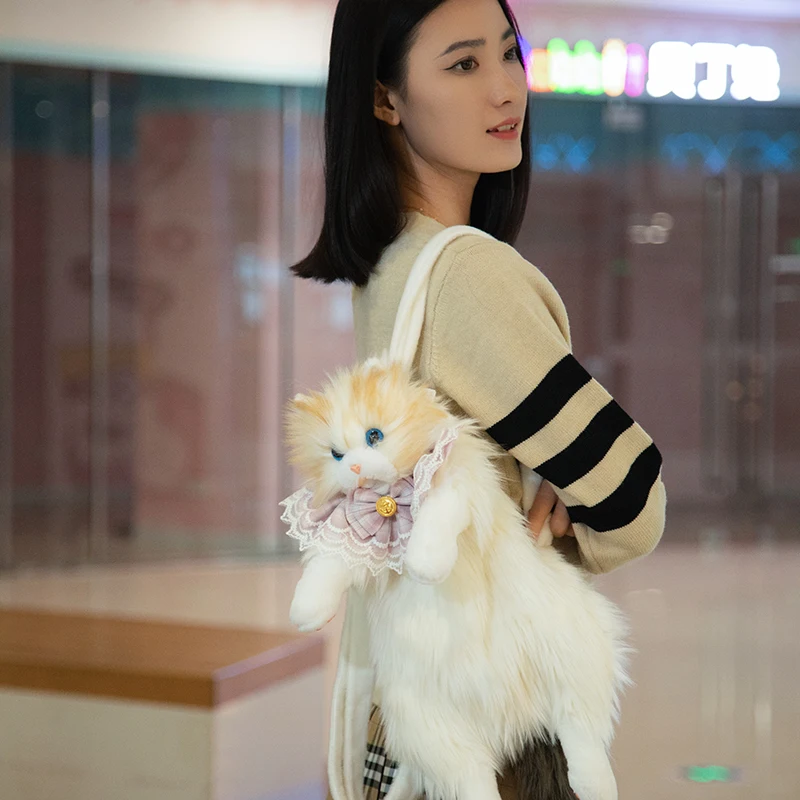 Sac à dos design pour femme en forme de chat, idéal pour l'école – Image 5