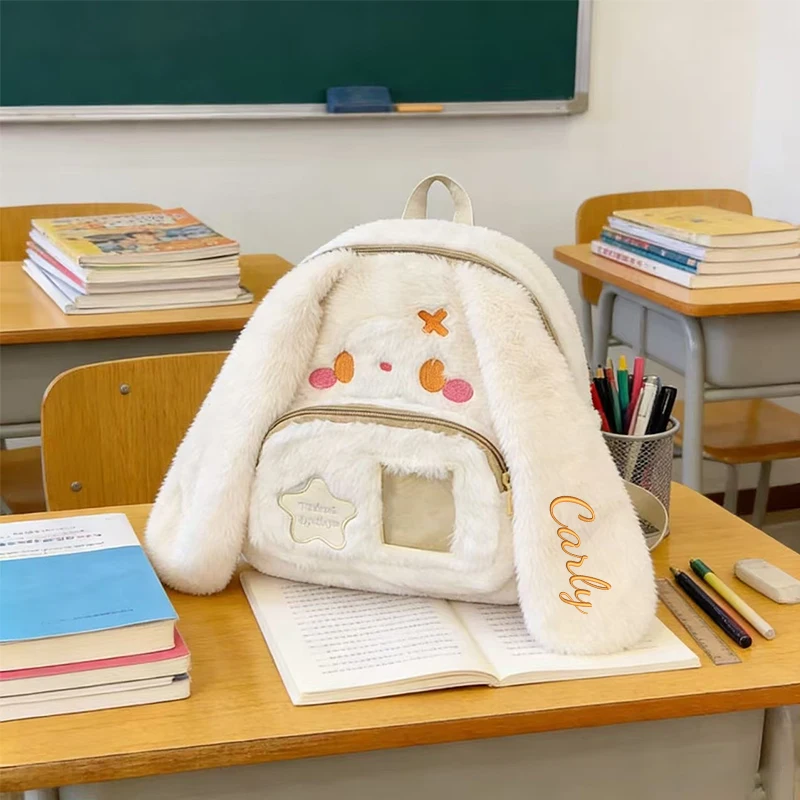 Sac à dos en peluche lapin aux longues oreilles – Image 5