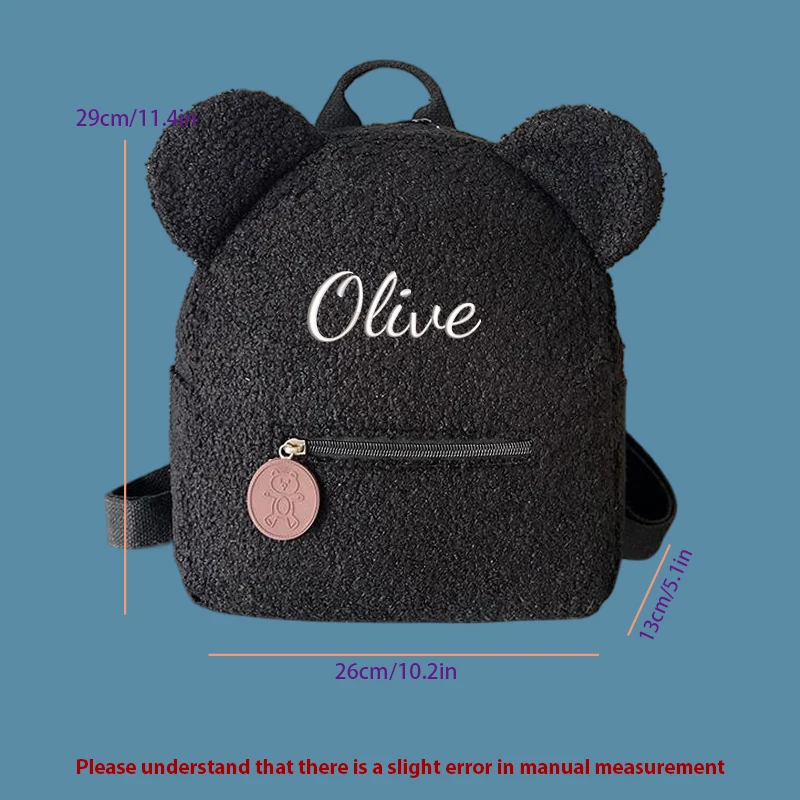 Sac à dos décontracté pour enfant, modèle ours en peluche – Image 10