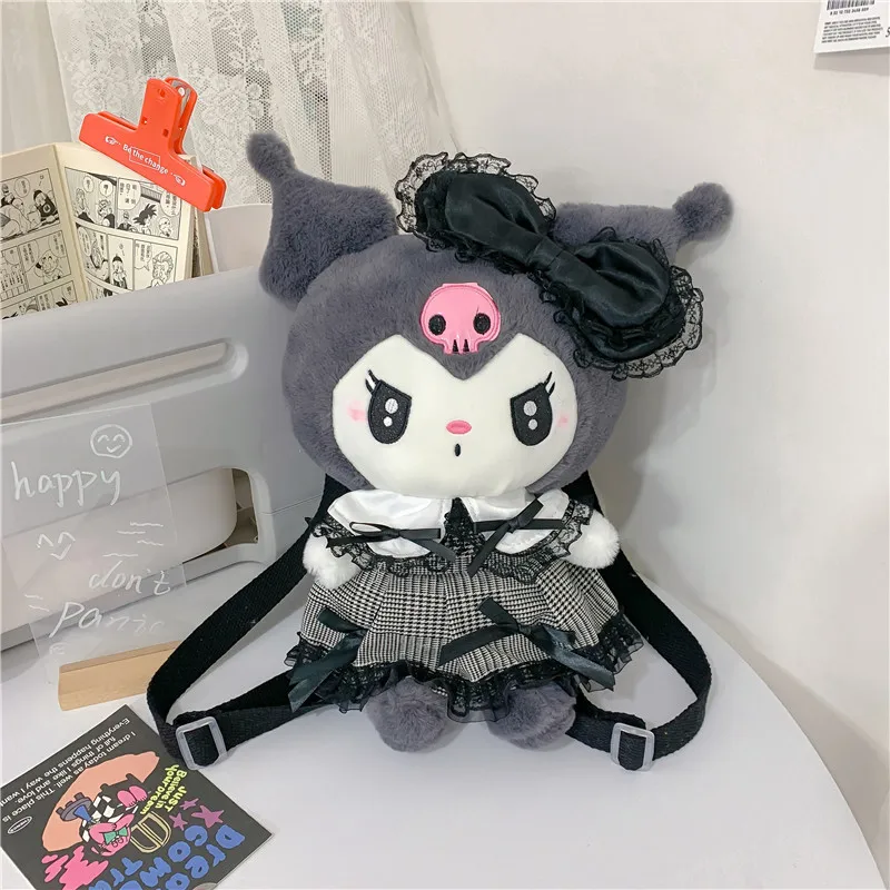 Grand sac à dos en peluche My Melody Kuromi – Image 4