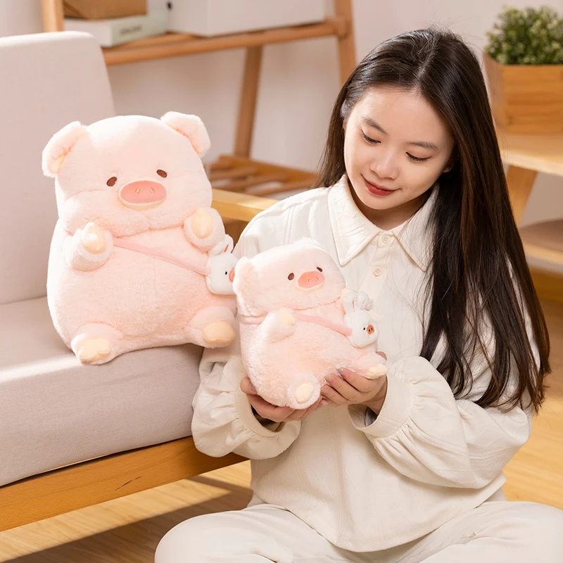 Peluche cochon Kawaii de 30 cm – Cochon allongé, coussin de sommeil. – Image 10