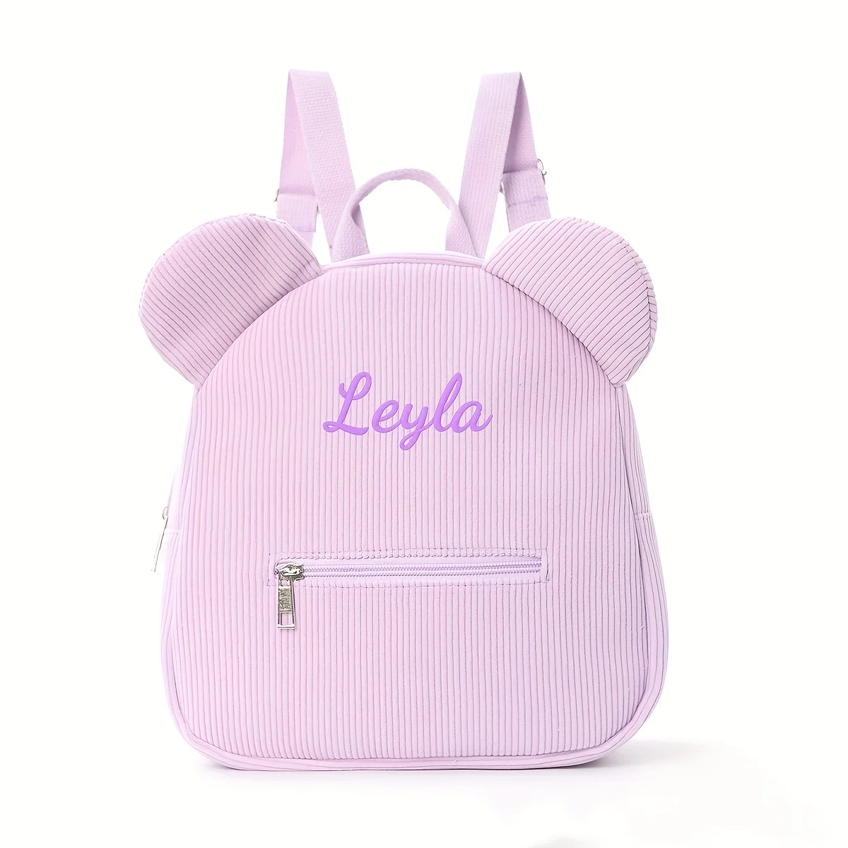 Mini-sac à dos mignon avec oreilles d'ours – Velours côtelé et peluche