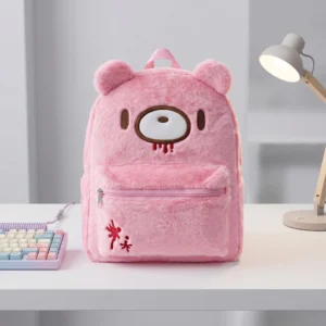 Sac à dos en peluche « Ours mignon » – Sac d'école grande capacité