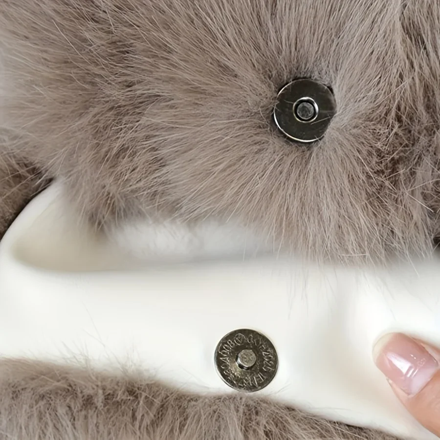 Mini-sac à dos pour femme en fausse fourrure douce – Image 17