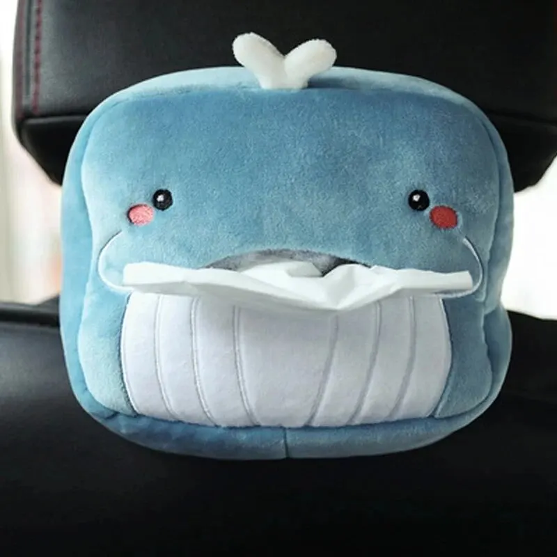 Boîte à mouchoirs pour voiture en forme d'animal en peluche mignon. – Image 2
