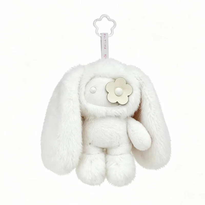 Porte-clés peluche JUJU Bunny – Lapin en peluche aux yeux fleuris – Image 10