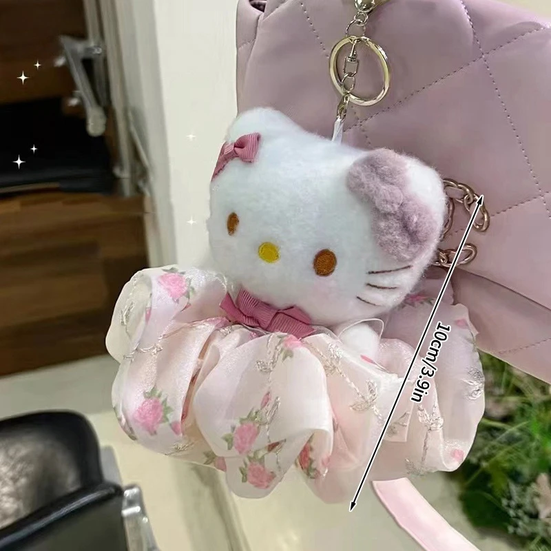Adorable porte-clés en peluche Hello Kitty, breloque à suspendre pour sac – Image 12