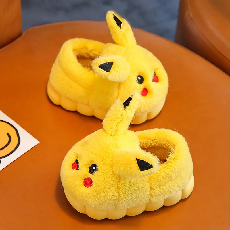 Chaussons en peluche plats et mignons pour enfants – Image 2