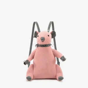 Sac à dos en peluche « Rat » style gothique punk
