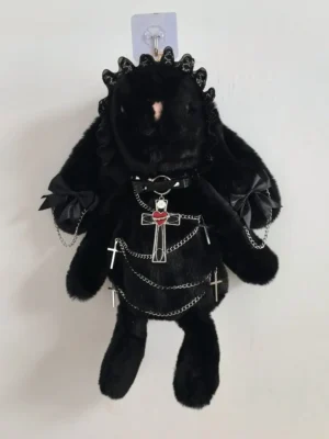 Mini-sac à dos JIAERDI style gothique pour femme – Modèle Lolita
