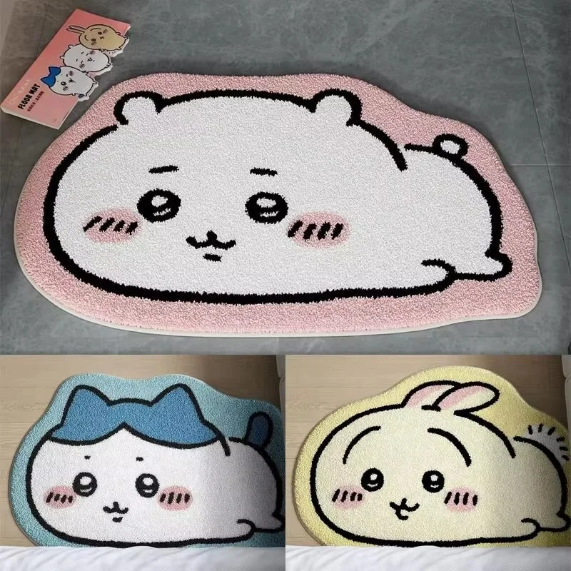 Tapis de sol en peluche antidérapant pour salle de bain