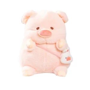 Peluche cochon Kawaii de 30 cm – Cochon allongé, coussin de sommeil.