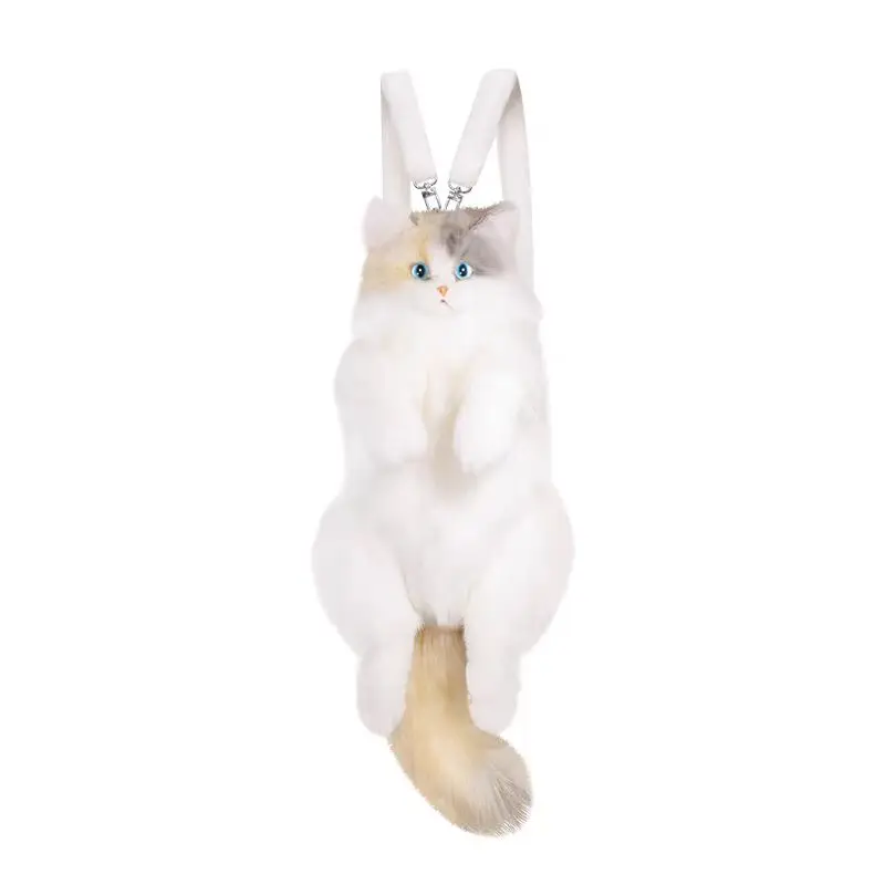 Adorable sac à dos chat en peluche pour femme – Sac tendance polyvalent – Image 5