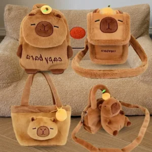 Adorable sac à dos en peluche Capybara