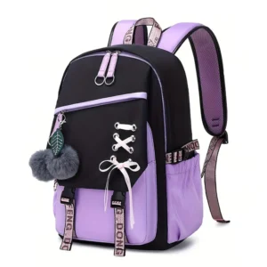 Sac à dos tendance et mignon pour fille, style color-block