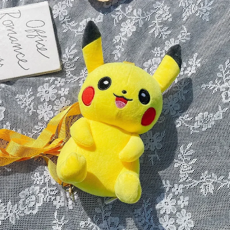 Sac à dos en peluche Pikachu 30 cm – Style anime japonais, pour filles. – Image 3