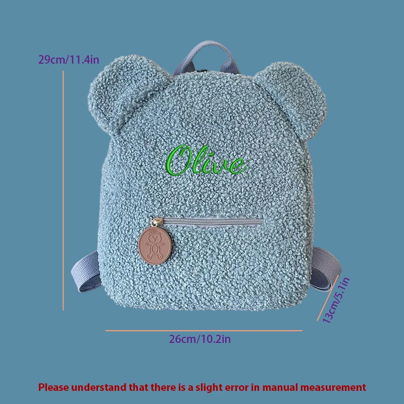 Sac à dos décontracté pour enfant, modèle ours en peluche – Image 7