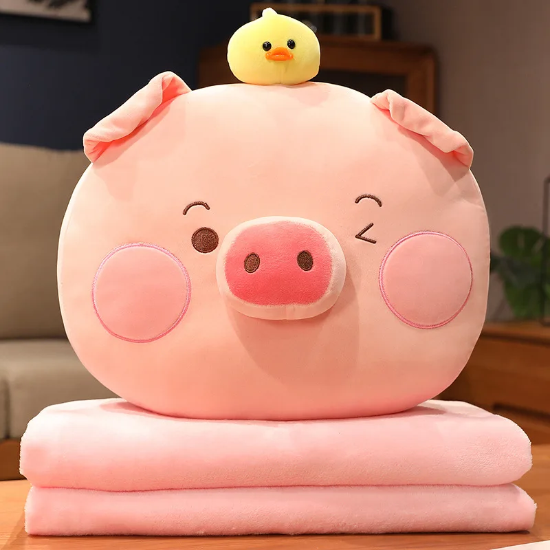 Coussin-couverture cochon (peluche 2-en-1) – Image 4