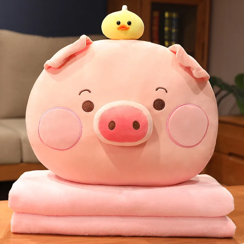 Coussin-couverture cochon (peluche 2-en-1) – Image 7